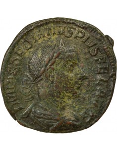 Rome Empire Gordien III Securitas debout 1 sesterce Laiton 244 R Rome 2