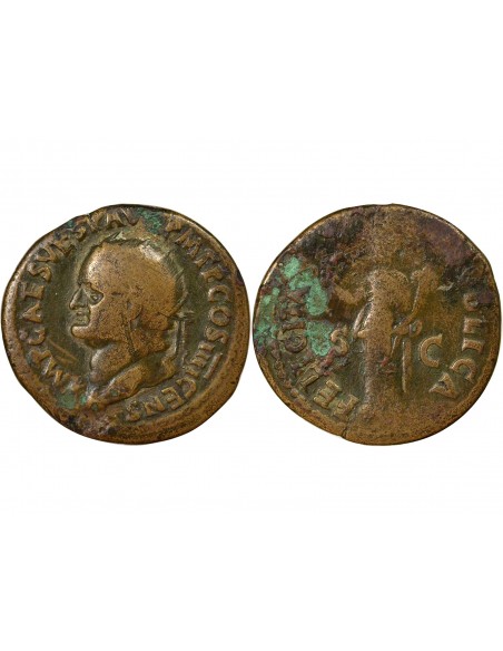 Rome Empire Vespasien Felicitas 1 dupondius Laiton 73 R Rome