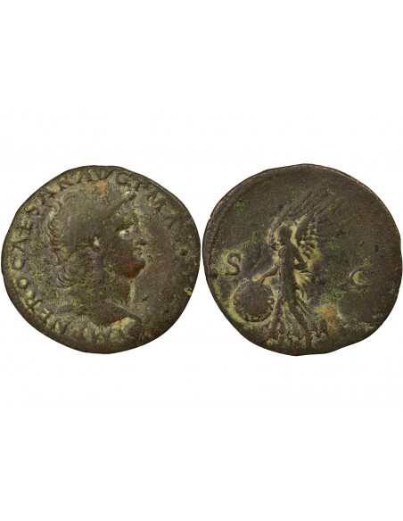 Rome Empire Néron Victoire 1 as Cuivre 66 D Lyon