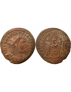 Rome Empire Dioclétien Concordia Militum 1 antoninien Cuivre 296-297 Alexandrie