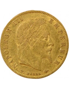 Napoléon III Tête laurée 5 francs Or 1867 BB Strasbourg 2