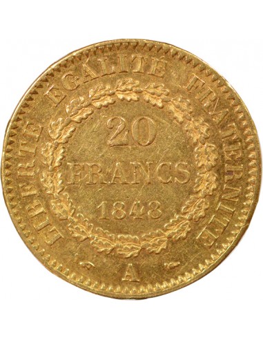 IIe République 20 francs Or 1848 A - Paris