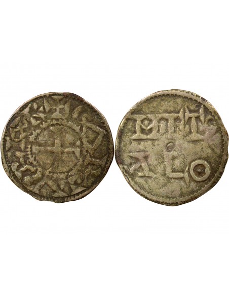 Charles II 1 denier Argent 1000-1189 Melle