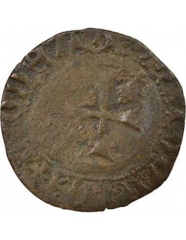 Duché de Bretagne François II de Bretagne A l'Hermine 2 deniers Billon 1442-1488 T Nantes