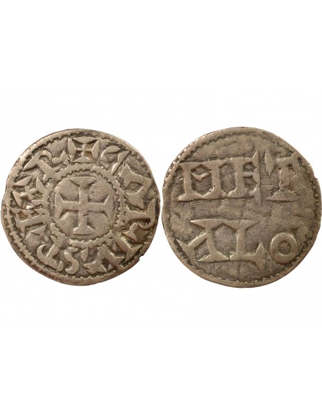 Charles II 1 denier Argent 1000-1189 Melle