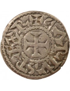 Charles II 1 denier Argent 1000-1189 Melle 2