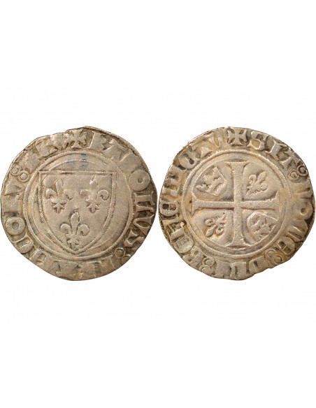 Charles VI 2e Emission 1 blanc Billon 1389-1411 P Dijon