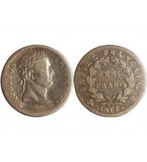 NAPOLEON Ier﻿ - 1/2 FRANC ARGENT 1813 Q PERPIGNAN 2