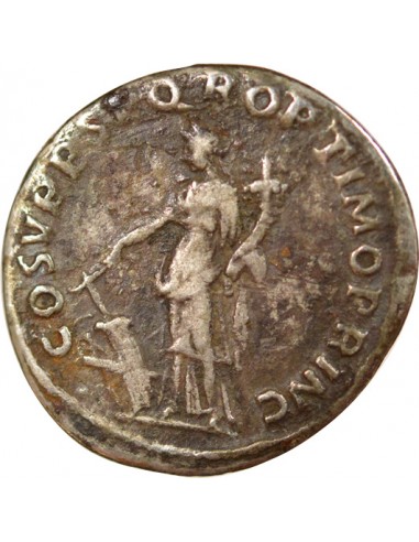 Rome Empire Trajan Fortuna Debout 1 denier Argent 107 R Rome
