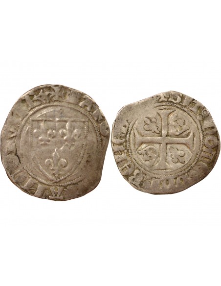 Charles VI 2e Emission 1 blanc Billon 1389-1411 P Dijon