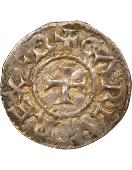 Charles II 1 denier Argent 840-864 Melle