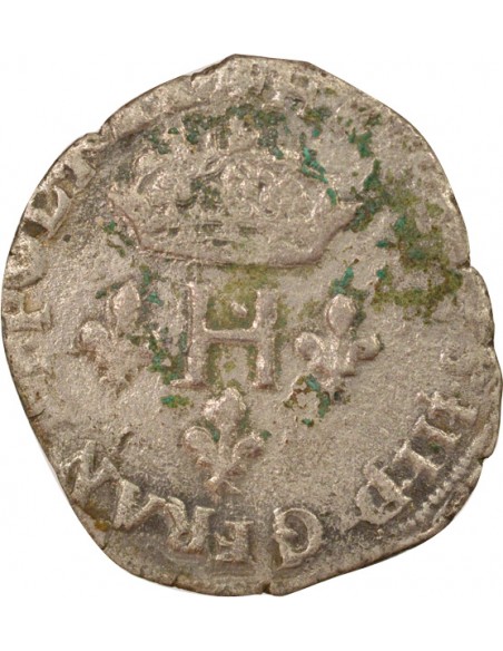 Henri III 2e Type 2 sols Billon 1580-1589 I Limoges