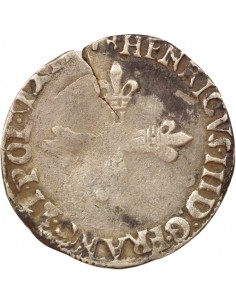 Henri III 1/8 ecu Argent 1587 9 Rennes 2