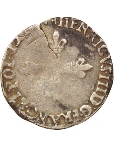 Henri III 1/8 ecu Argent 1587 9 Rennes