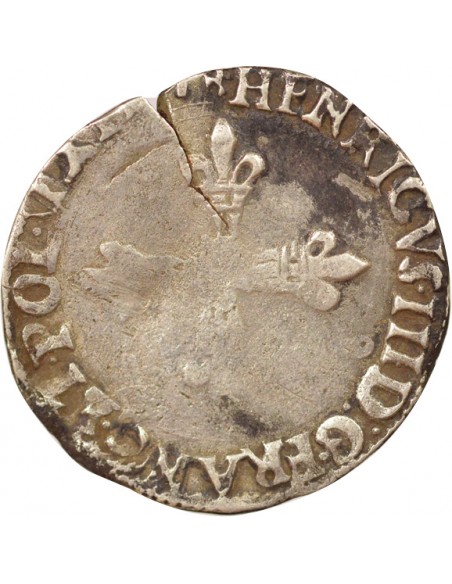 Henri III 1/8 ecu Argent 1587 9 Rennes