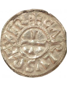 Charles II 1 denier Argent 840-864 Melle 2