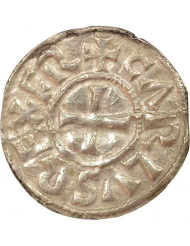 Charles II 1 denier Argent 840-864 Melle