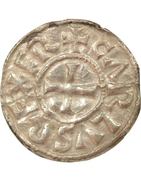 Charles II 1 denier Argent 840-864 Melle