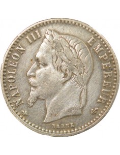 Napoléon III Tête Laurée 50 centimes Argent 1867 A - Paris 2