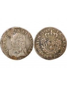 Louis XV Au Buste habillé 1/20 écu Argent 1729 G Poitiers