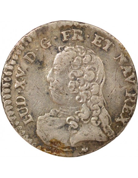 Louis XV Au Buste habillé 1/20 écu Argent 1729 G Poitiers