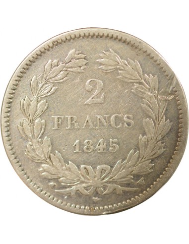 Louis-Philippe Ier 2 francs Argent 1845 W Lille
