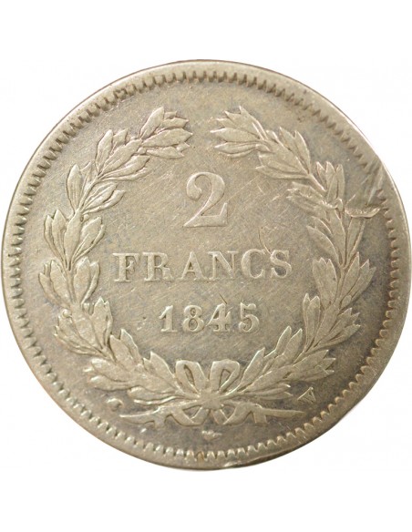 Louis-Philippe Ier 2 francs Argent 1845 W Lille