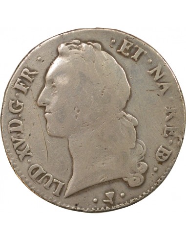 Louis XV Au Bandeau 1 ecu Argent 1758 Pau