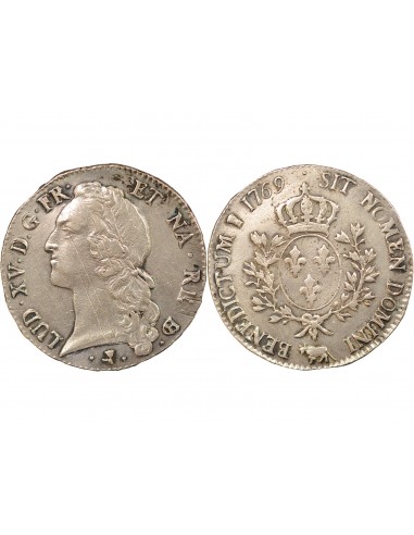 Louis XV Au Bandeau 1 ecu Argent 1761 Pau