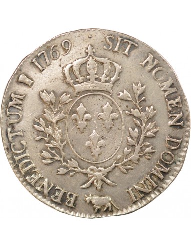 Louis XV Au Bandeau 1 ecu Argent 1761 Pau