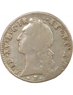 Louis XV Au Bandeau 1 ecu Argent 1761 Pau 2