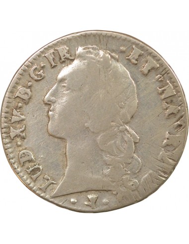 Louis XV Au Bandeau 1 ecu Argent 1761 Pau