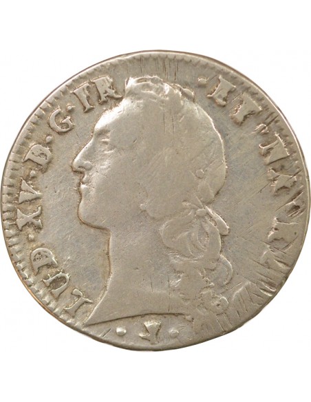 Louis XV Au Bandeau 1 ecu Argent 1761 Pau