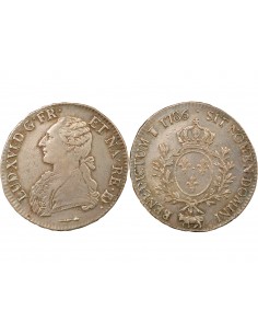 Louis XVI Au Buste Habillé 1 ecu Argent 1786 Pau
