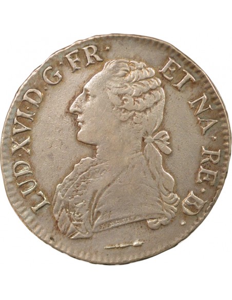 Louis XVI Au Buste Habillé 1 ecu Argent 1786 Pau