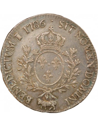 Louis XVI Au Buste Habillé 1 ecu Argent 1786 Pau