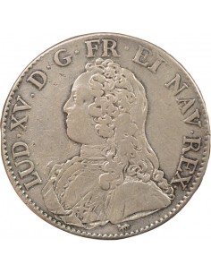 Louis XV Au Buste Habillé 1 ecu Argent 1727 A - Paris 2