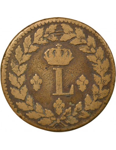Louis XVIII 1 décime Bronze 1815 BB Strasbourg