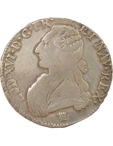 Louis XVI Au Buste Habillé ecu Argent 1784 I Limoges