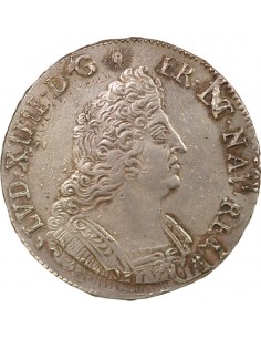 Louis XIV Aux Palmes 1 ecu Argent 1694 H La Rochelle 2