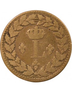 Louis XVIII Sans Points 1 décime Bronze 1815 BB Strasbourg 2