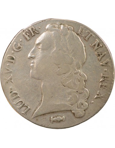 Louis XV Au Bandeau 1 ecu Argent 1768 K Bordeaux