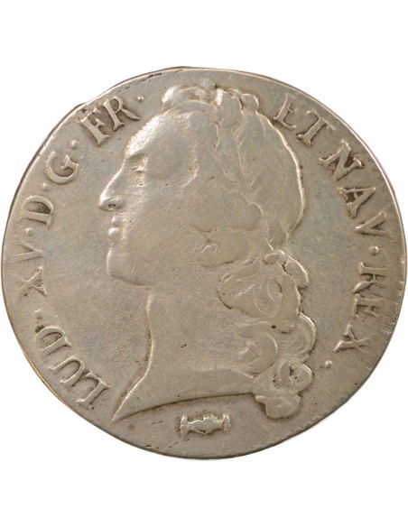 Louis XV Au Bandeau 1 ecu Argent 1768 K Bordeaux