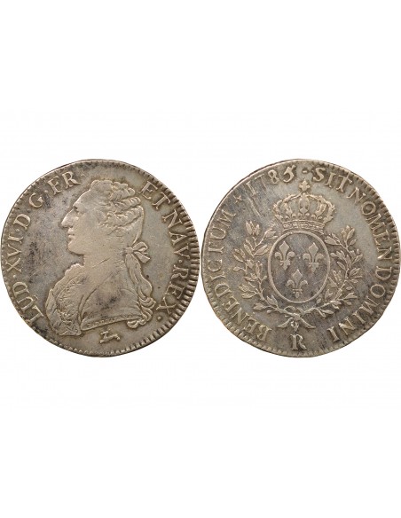 Louis XVI Au Buste Habillé 1 ecu Argent 1785 R Orléans