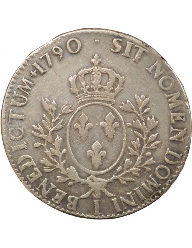 Louis XVI Au Buste Habillé ecu Argent 1790 I Limoges