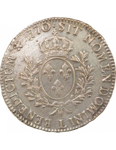 Louis XV Au Bandeau 1 ecu Argent 1770 L Bayonne