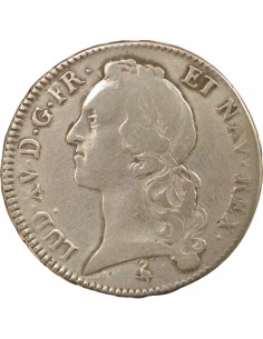 Louis XV Au Bandeau 1 ecu Argent 1759 A - Paris 2