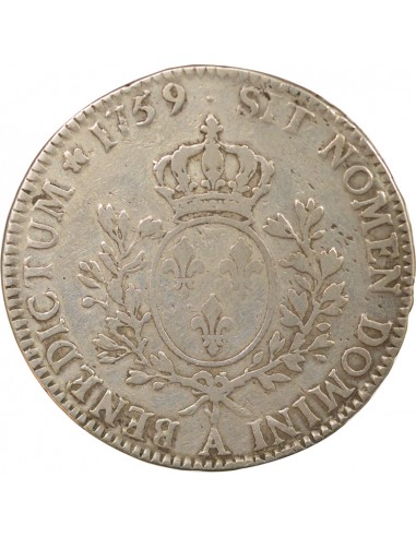 Louis XV Au Bandeau 1 ecu Argent 1759 A - Paris