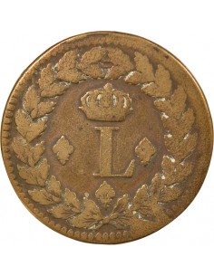 Louis XVIII 1 décime Bronze 1815 BB Strasbourg 2