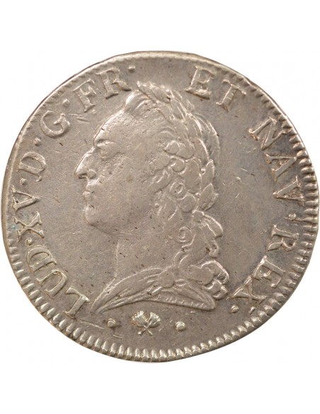 Louis XV A la Vieille Tête 1 ecu Argent 1774 L Bayonne